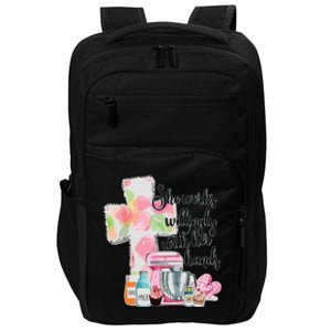 She Works Willingly With Her Hands Proverbs 31 Baker Impact Tech Backpack