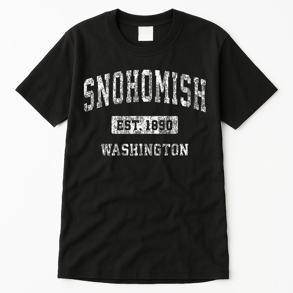 Snohomish Washington Wa Vintage Established Tall T-Shirt
