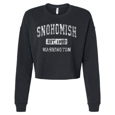Snohomish Washington Wa Vintage Established Cropped Pullover Crew