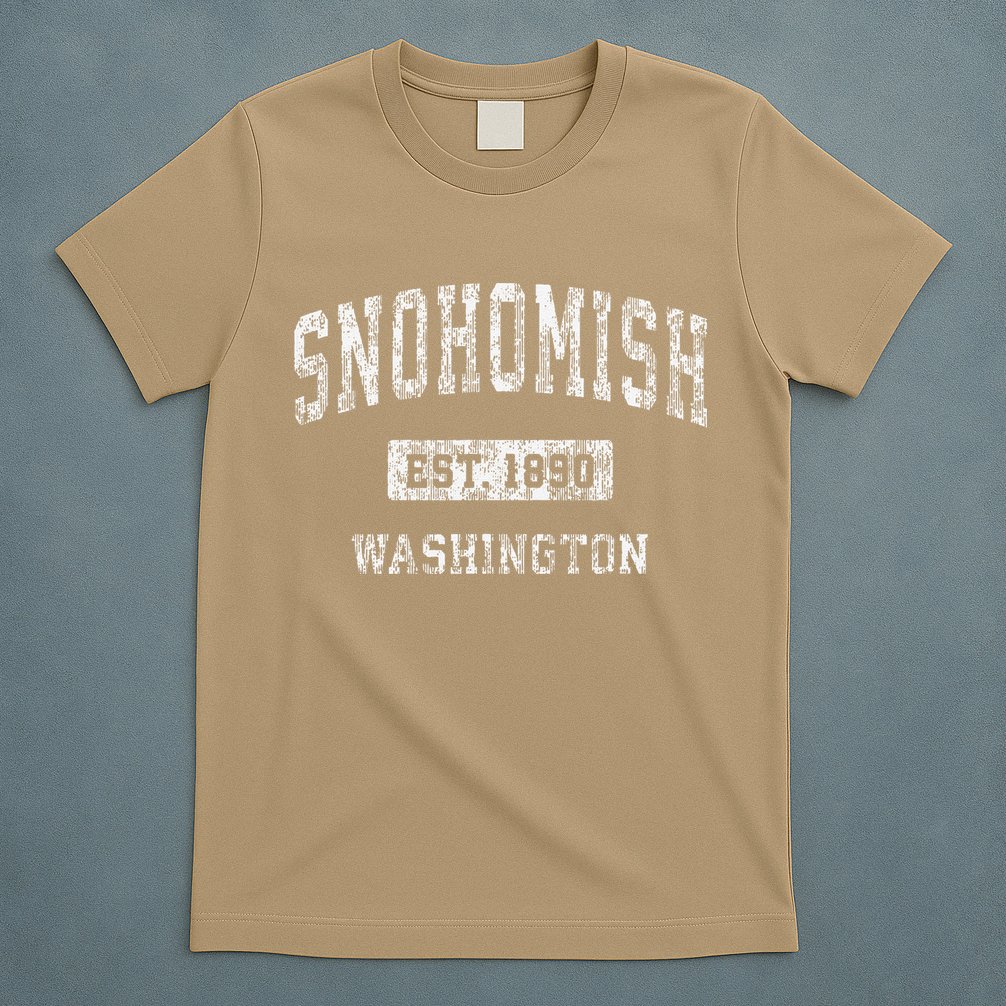 Snohomish Washington Wa Vintage Established T-Shirt
