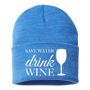 Save Water Wine Gift Sustainable Knit Beanie