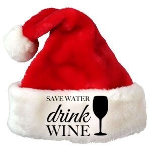 Save Water Wine Gift Premium Christmas Santa Hat