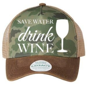 Save Water Wine Great Gift Legacy Tie Dye Trucker Hat