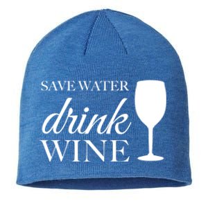 Save Water Wine Great Gift Sustainable Beanie