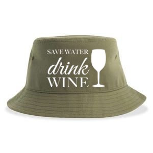 Save Water Wine Great Gift Sustainable Bucket Hat