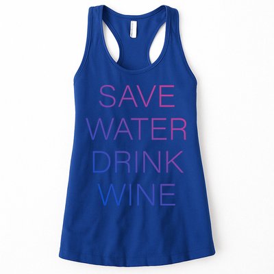 Save Water Wine Typographic Great Gift Womens Tank Top