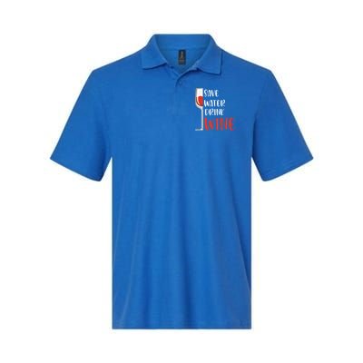 Save Water Wine Winemaker Wine Funny Gift Softstyle Adult Sport Polo