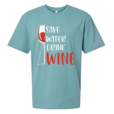 Save Water Wine Winemaker Wine Funny Gift Sueded Cloud Jersey T-Shirt