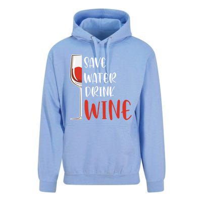 Save Water Wine Winemaker Wine Funny Gift Unisex Surf Hoodie