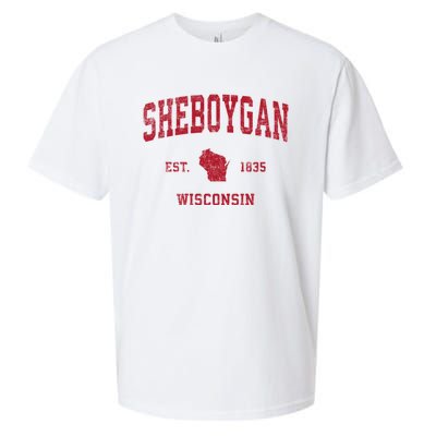 Sheboygan Wisconsin Wi Vintage Sports Sueded Cloud Jersey T-Shirt