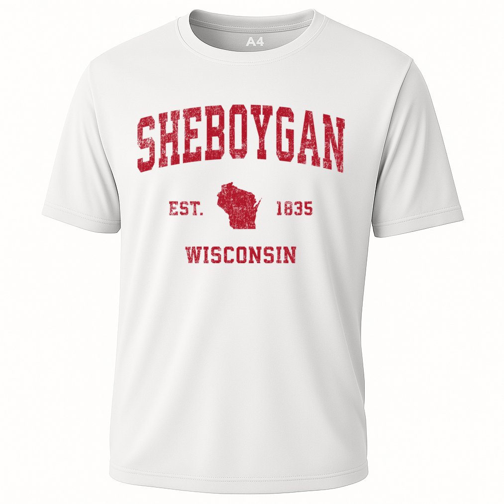 Sheboygan Wisconsin Wi Vintage Sports Cooling Performance Crew T-Shirt