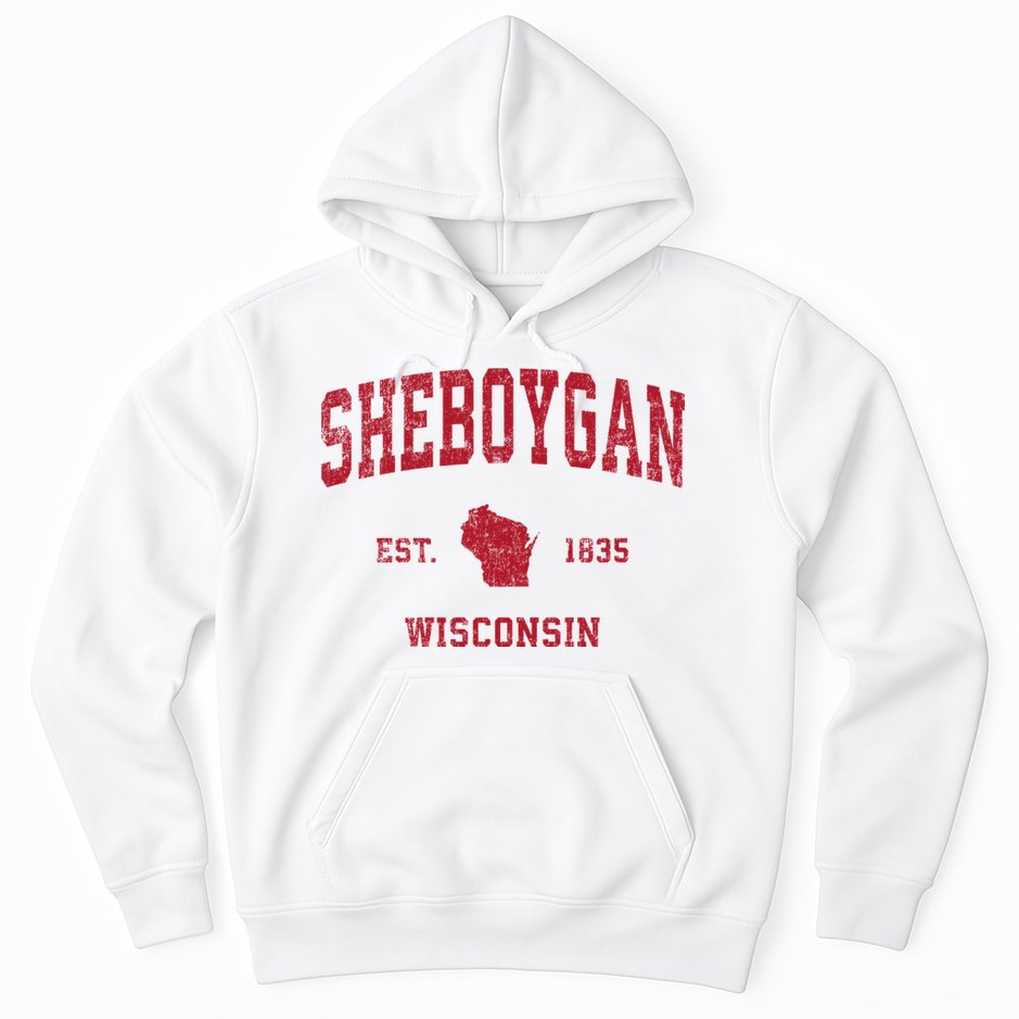 Sheboygan Wisconsin Wi Vintage Sports Hoodie
