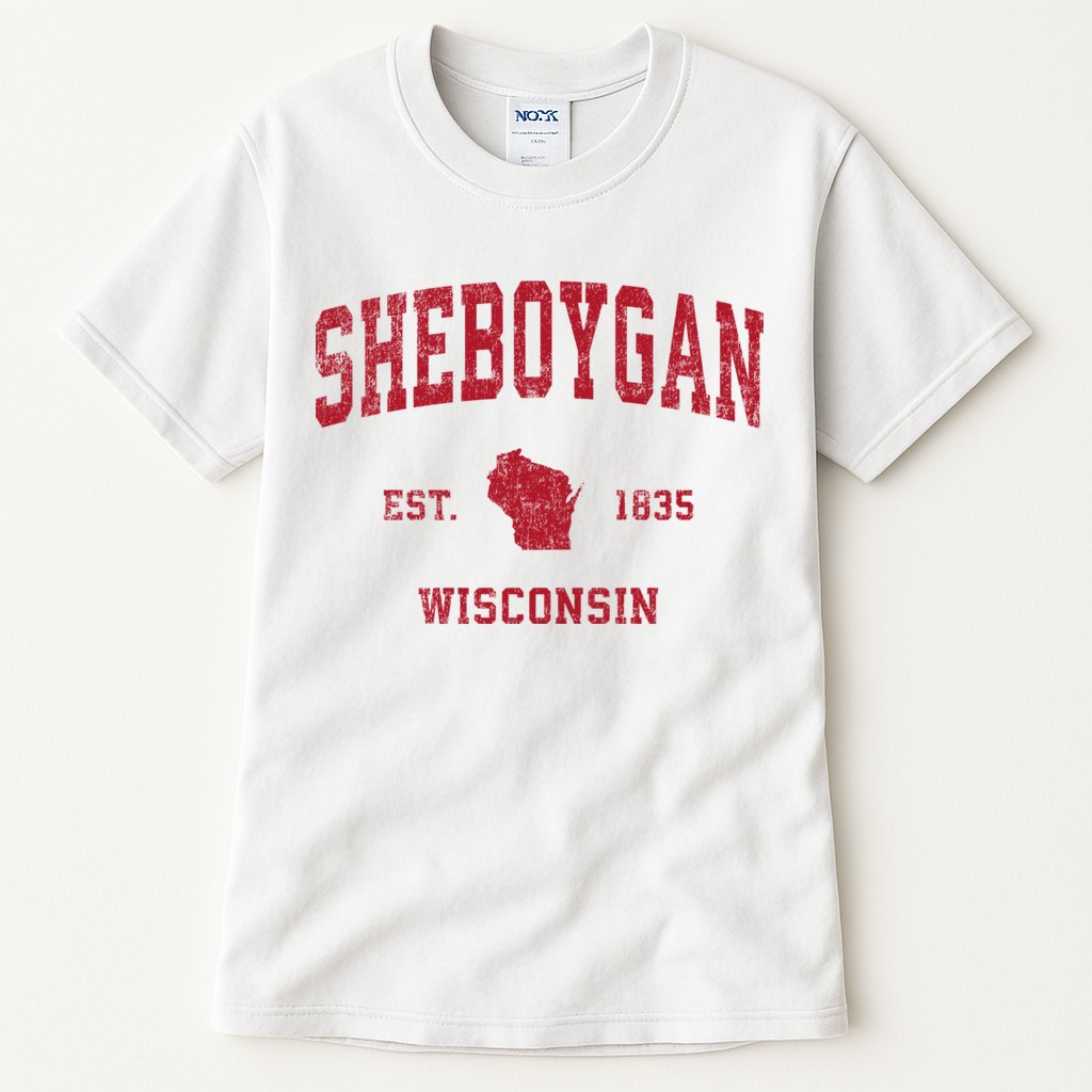 Sheboygan Wisconsin Wi Vintage Sports Tall T-Shirt