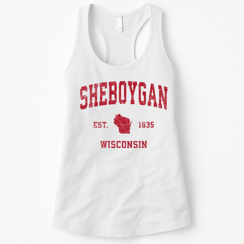 Sheboygan Wisconsin Wi Vintage Sports Womens Tank Top
