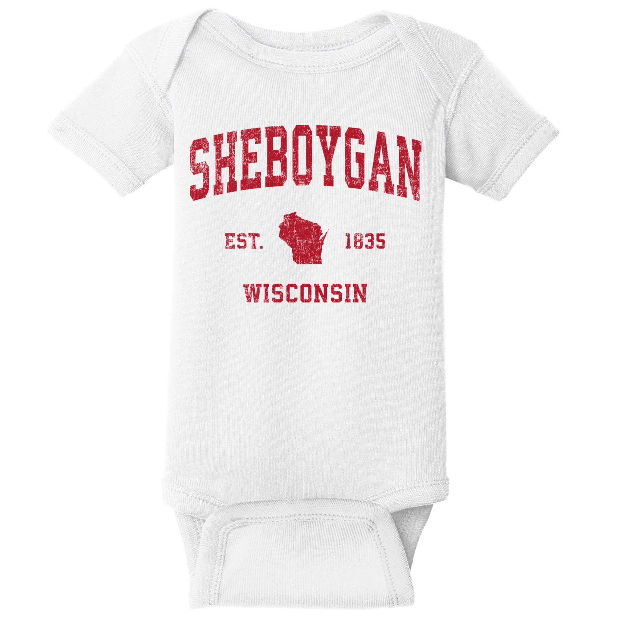 Sheboygan Wisconsin Wi Vintage Sports Baby Bodysuit