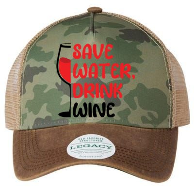 Save Water Wine Winemaker Wine Cute Gift Legacy Tie Dye Trucker Hat