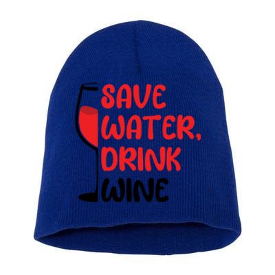 Save Water Wine Winemaker Wine Cute Gift Short Acrylic Beanie