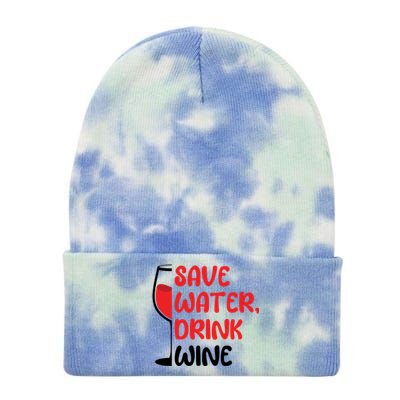 Save Water Wine Winemaker Wine Cute Gift Tie Dye 12in Knit Beanie