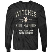 Spooky Witchy Witches For Kamala Harris Voting Club Myodb Tie-Dye Long Sleeve Shirt