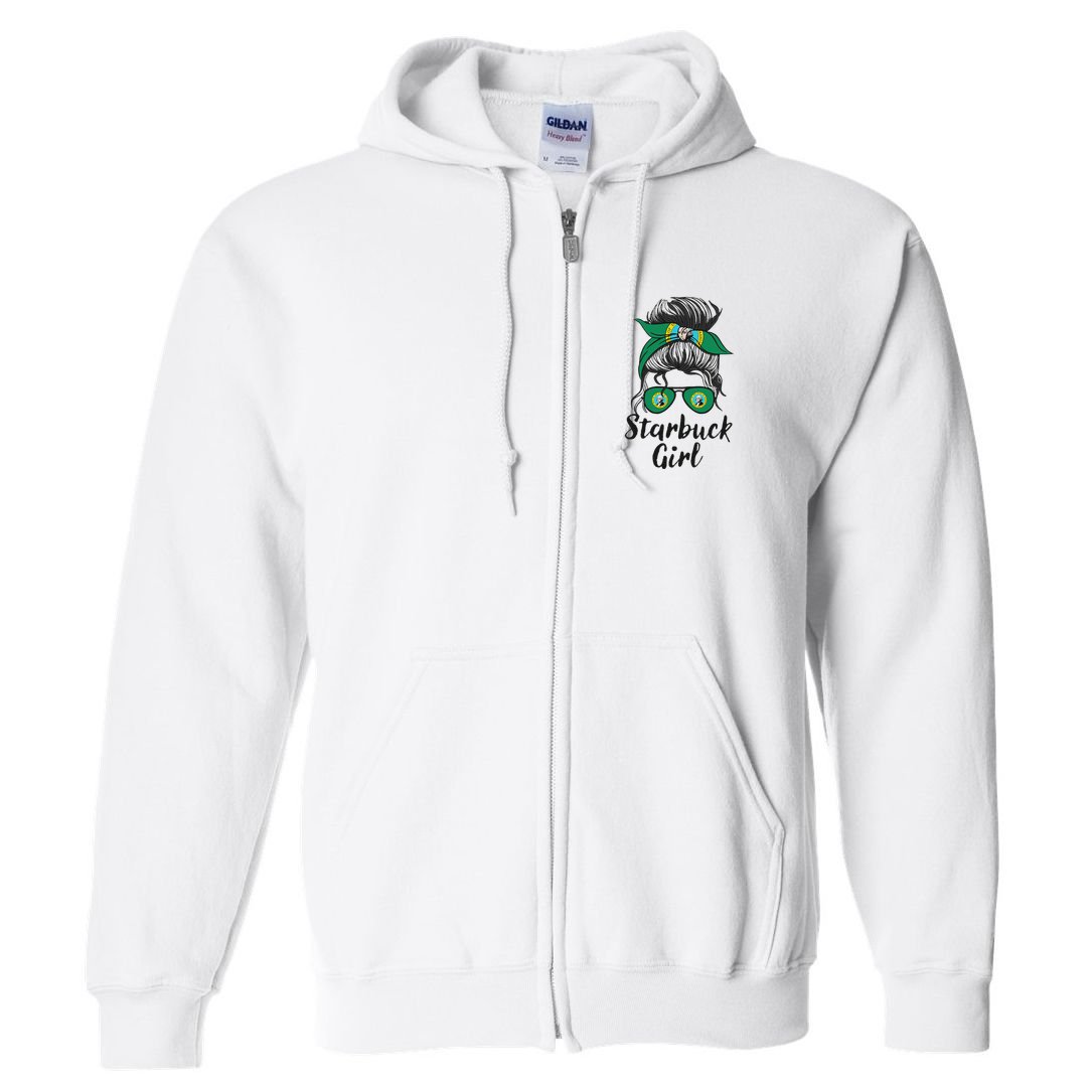 Starbuck Washington Women Girl Full Zip Hoodie
