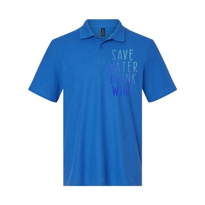 Save Water Wine Funny Ing Wine Funny Gift Softstyle Adult Sport Polo