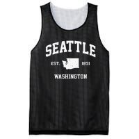 Seattle Washington WA Vintage State Athletic Style Mesh Reversible Basketball Jersey Tank