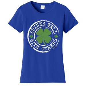 S Well With Others Shamrock Irish Beer St Patricks Day Funny Gift Women's T-Shirt