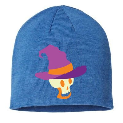 Skeleton With Witches Hat Gift Sustainable Beanie