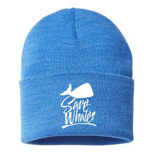 Save Whales Whaler Whale Rescue Whaling Awareness Meaningful Gift Sustainable Knit Beanie