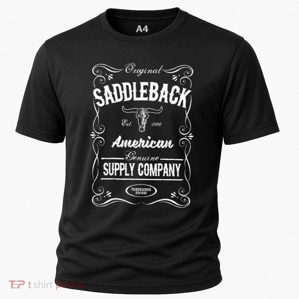 Saddleback Western White Logo Lightweight Graphic Cooling Performance Crew T-Shirt