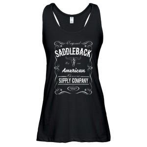 Saddleback Western White Logo Lightweight Graphic Ladies Essential Flowy Tank