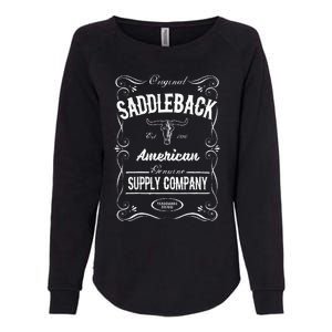 Saddleback Western White Logo Lightweight Graphic Womens California Wash Sweatshirt