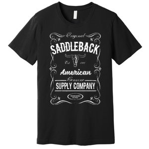 Saddleback Western White Logo Lightweight Graphic Premium T-Shirt