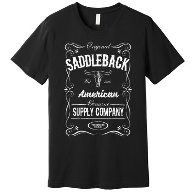 Saddleback Western White Logo Lightweight Graphic Premium T-Shirt