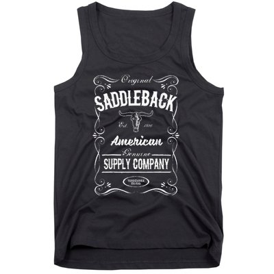 Saddleback Western White Logo Lightweight Graphic Tank Top