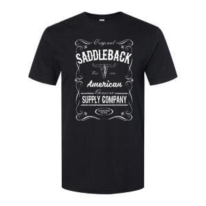 Saddleback Western White Logo Lightweight Graphic Softstyle CVC T-Shirt