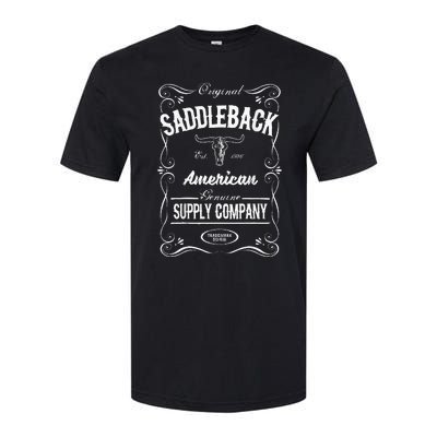 Saddleback Western White Logo Lightweight Graphic Softstyle CVC T-Shirt