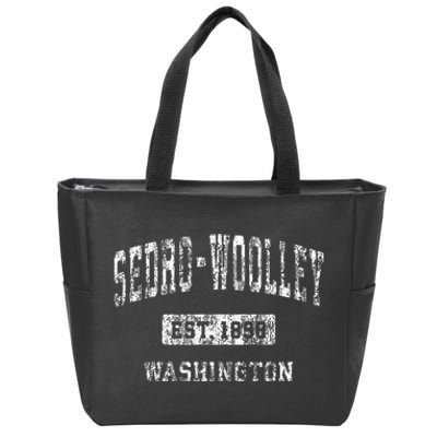 Sedrowoolley Washington Wa Vintage Sports Established Desig Zip Tote Bag