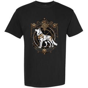 Steampunk Wolf White Crest Wolves Evolve Garment-Dyed Heavyweight T-Shirt