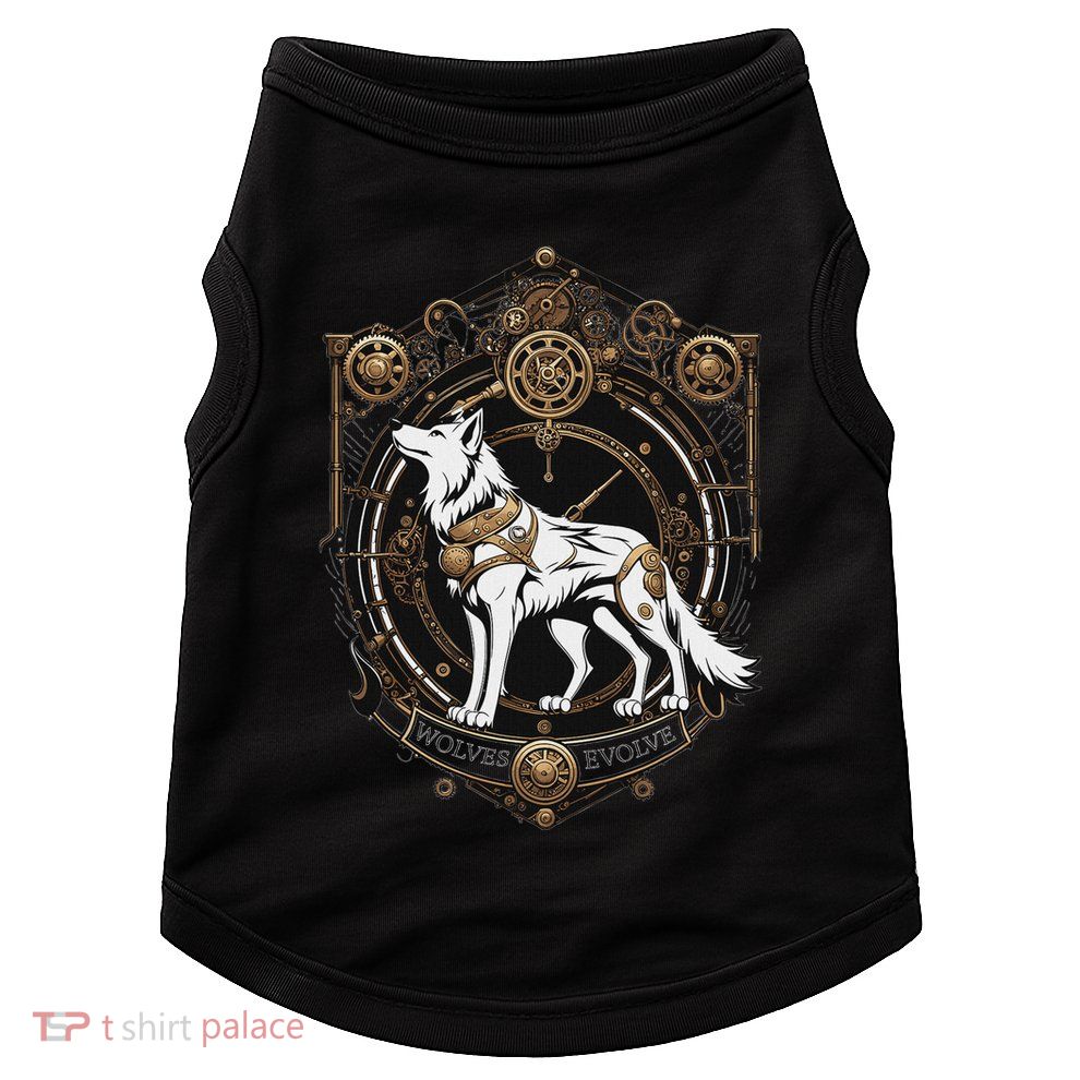 Steampunk Wolf White Crest Wolves Evolve Doggie Tank