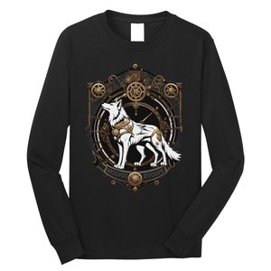 Steampunk Wolf White Crest Wolves Evolve Long Sleeve Shirt