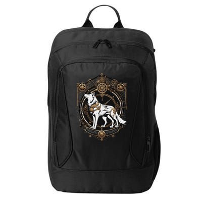 Steampunk Wolf White Crest Wolves Evolve City Backpack