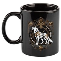 Steampunk Wolf White Crest Wolves Evolve 11oz C Handle Ceramic Mug