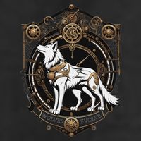 Steampunk Wolf White Crest Wolves Evolve 11oz C Handle Ceramic Mug