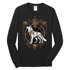 Steampunk Wolf White Crest Wolves Evolve Tall Long Sleeve T-Shirt