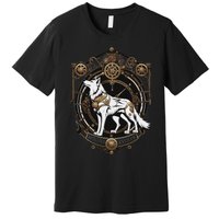 Steampunk Wolf White Crest Wolves Evolve Premium T-Shirt