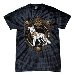 Steampunk Wolf White Crest Wolves Evolve Tie-Dye T-Shirt