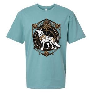 Steampunk Wolf White Crest Wolves Evolve Sueded Cloud Jersey T-Shirt