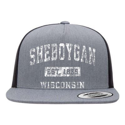 Sheboygan Wisconsin Wi Vintage Established Sports Flat Bill Trucker Hat