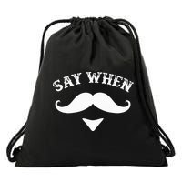 Say When Western Doc Holiday With Moustache Drawstring Bag
